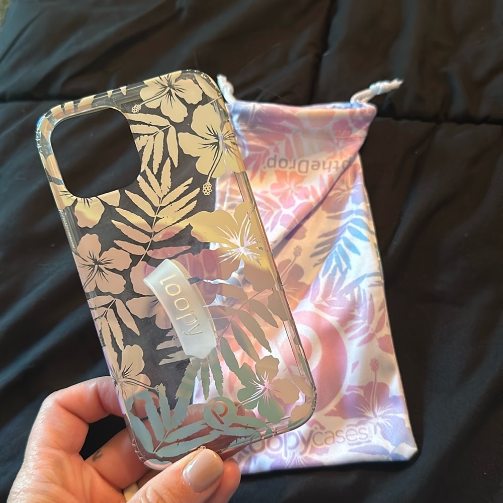 Loopy 12/12pro hibiscus clear case